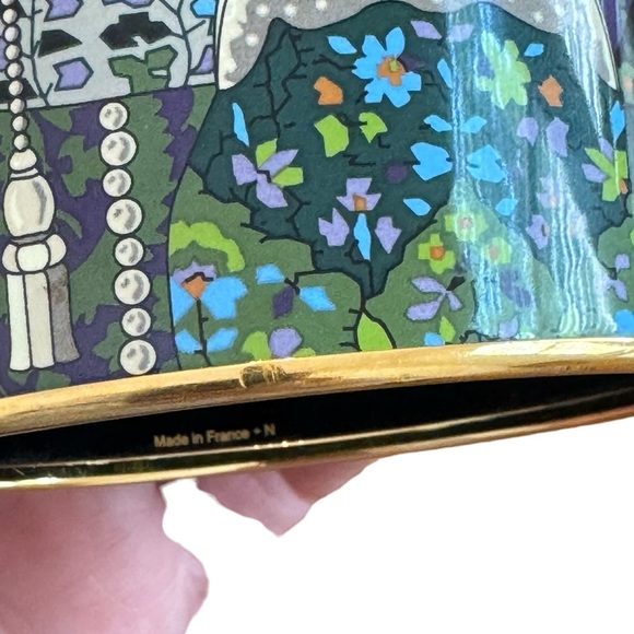 Hermes Bangle Bracelet - Coin Purse Printed Enamel w/ Gold Plating, Collectible - Picture 9 of 11